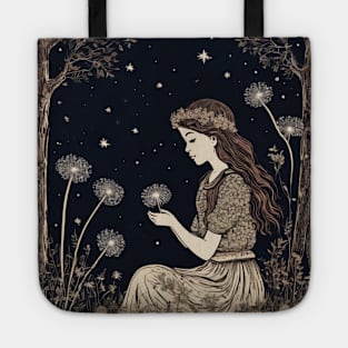 Fairytale Girl Making a Wish Tote