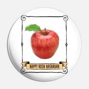 Happy Rosh Hashanah New Year Gift Apple Pin