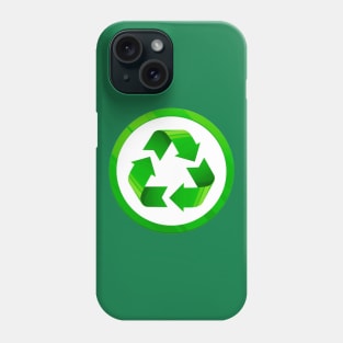 Reduce Reuse Recycle universal green symbol Phone Case