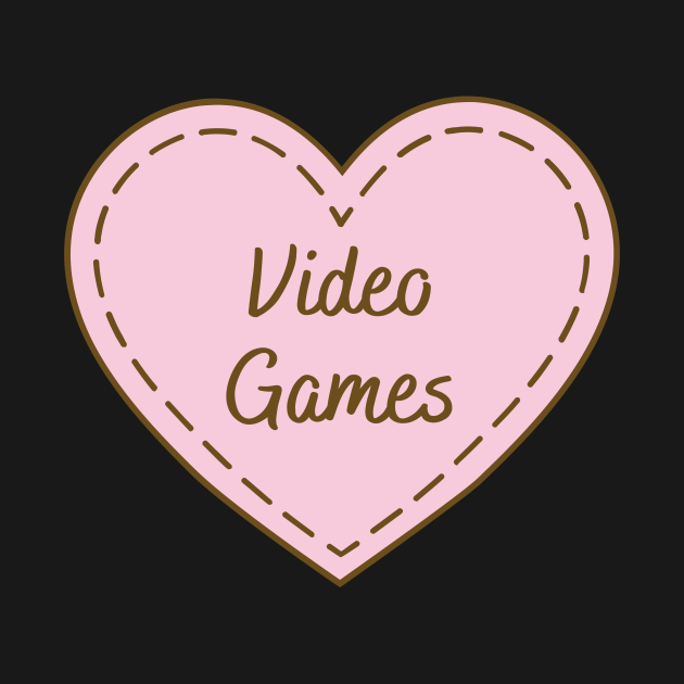 I Love Video Games Simple Heart Design Video Games TShirt TeePublic