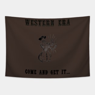 Western Slogan - Come and Get It Tapestry