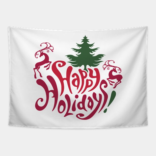 Happy Holidays! Tapestry by Yulla