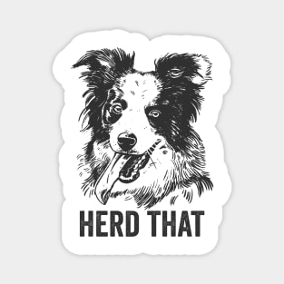 Funny Border Collie Dog Herd That Magnet