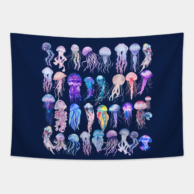 Jellyfish Pattern Tapestry by Dreamy Feminine