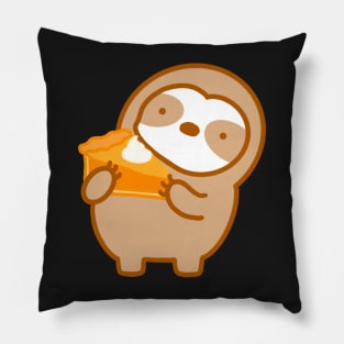 Cute Pumpkin Pie Sloth Pillow