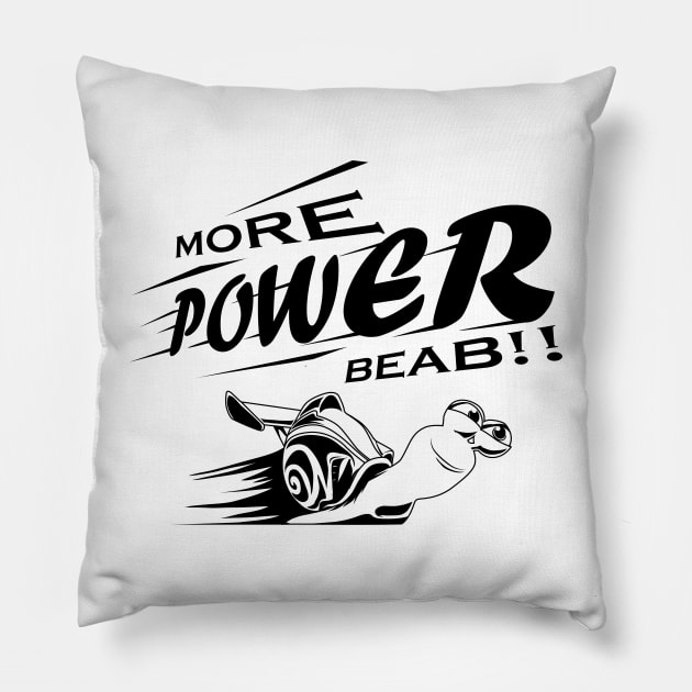 turbo snail speed more power babe Pillow by ASAKDESIGNS