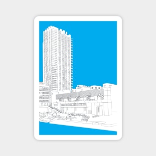 Barbican, London illustration Magnet