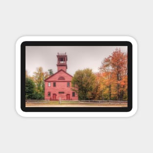 Old Red Church Autumn Magnet