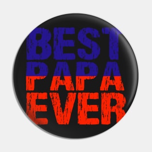 Best Papa Ever Haitian Creole Dad Father Haiti Flag Distressed Pin