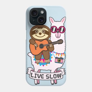 Sloth Llama Guitar Phone Case