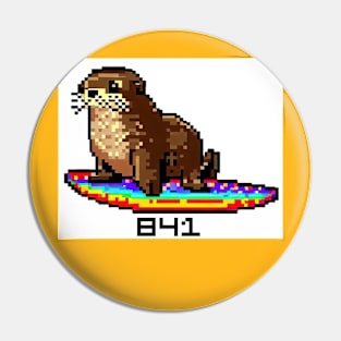 841 8-BIT Surfing Otter Sant Cruz Pin