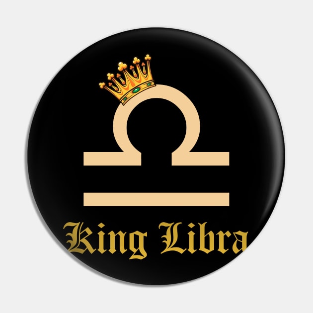 King Libra Birthday Crown September October Pin by GillTee