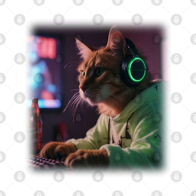 Cat Gamer Streamer by JWOLF