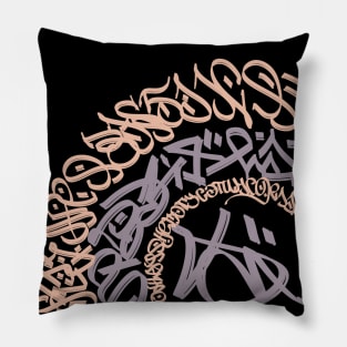 Calligraphy | Graffiti | Half-Ring Pillow