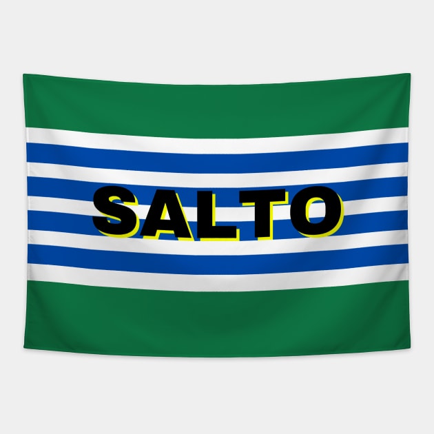 Salto City in Uruguay Flag Stripes Tapestry by aybe7elf