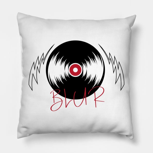 Blur | vinyl records Pillow by Animals Project