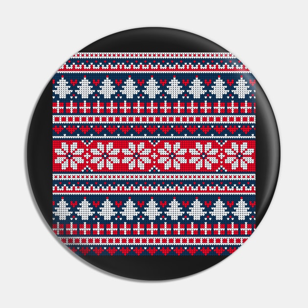 Cross Stitch Christmas Pin by greenoriginals