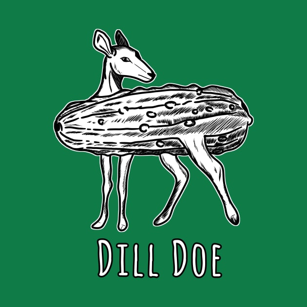 Funny Dill Doe Deer Pickle by urban-wild-prints