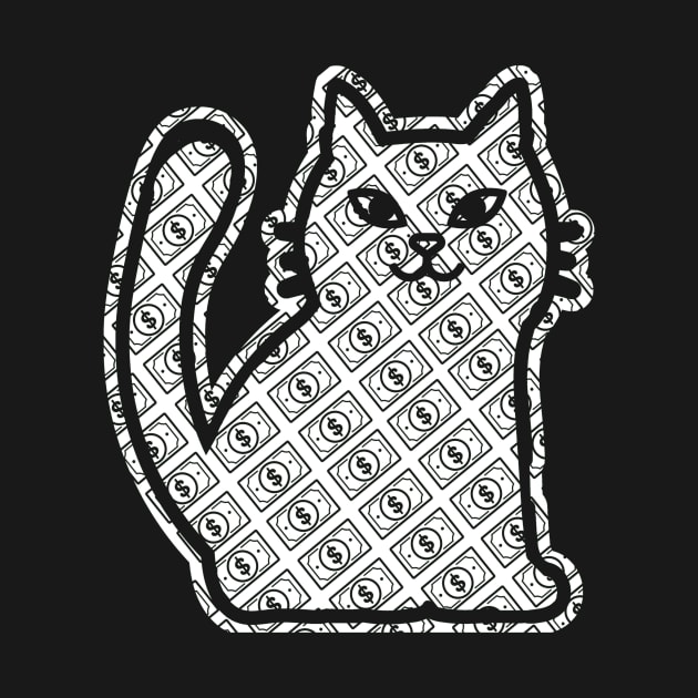 MONEY CAT STICKER | BLACK CAT by KathyNoNoise