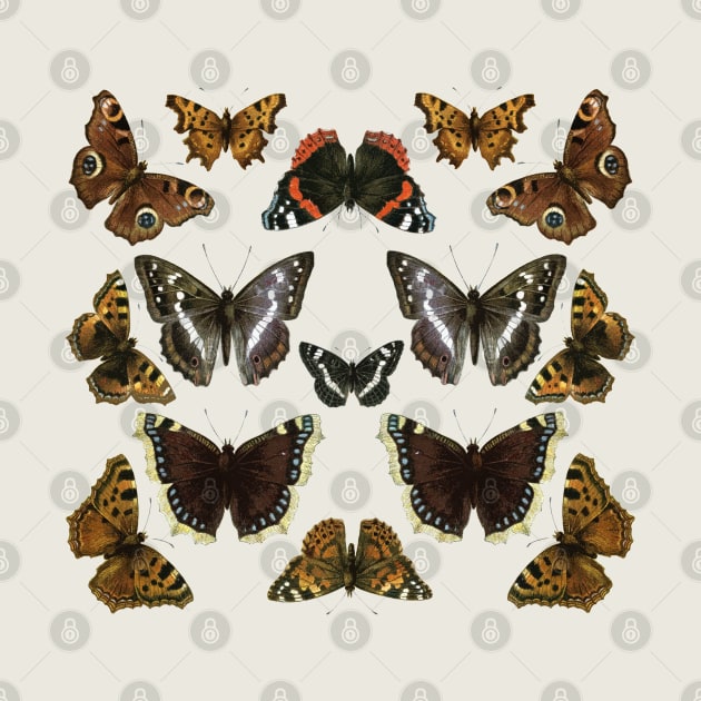 Butterflies Collage Pattern Design by DankFutura