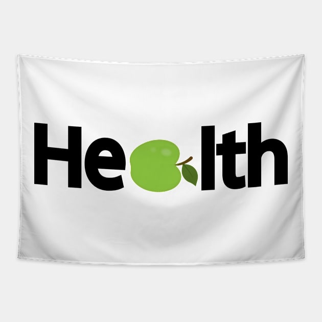 Health typography design Tapestry by DinaShalash