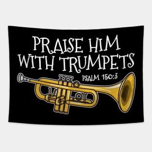 Christian Trumpet Player Praise Him With Trumpets Trumpeter Tapestry