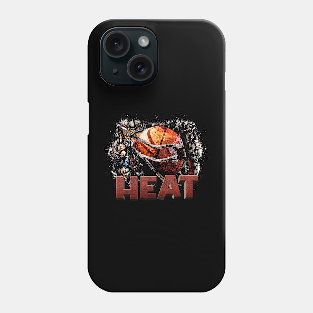 Classic Sports Heat Proud Name Basketball Phone Case by Irwin Bradtke