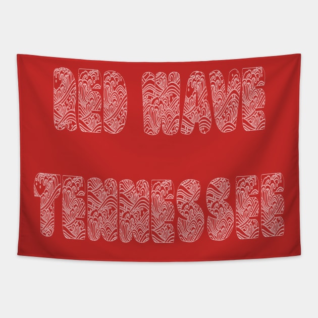 Red Wave Tennessee Tapestry by yayor