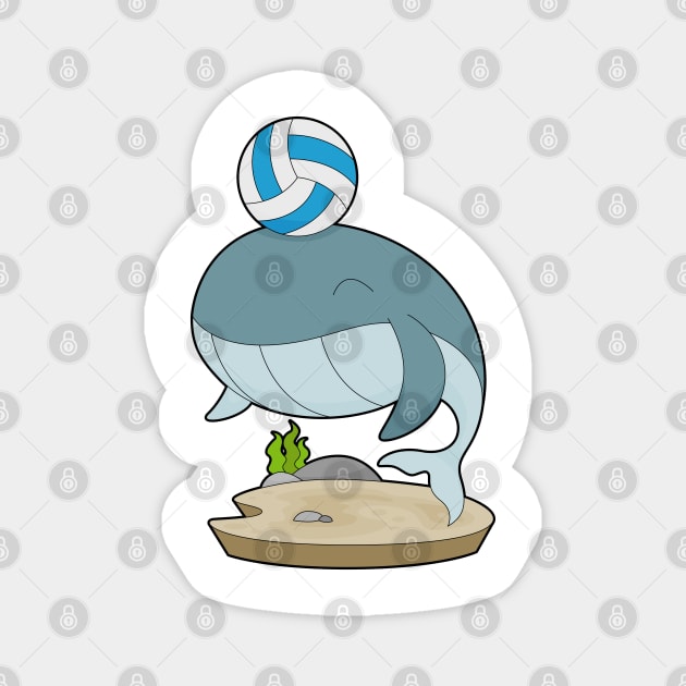 Whale Volleyball player Volleyball Magnet by Markus Schnabel