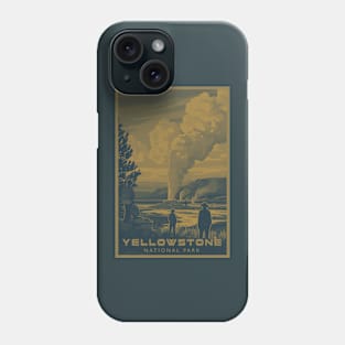 Doutone Yellowstone National Park Travel Poster Phone Case