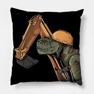 Excavator like tyrex Pillow