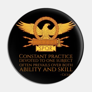 Constant practice devoted to one subject often prevails over both ability and skill Pin