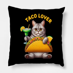 Feline Fiesta With Taco and Drink Pillow