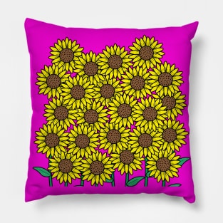 A bunch of sunflowers Pillow