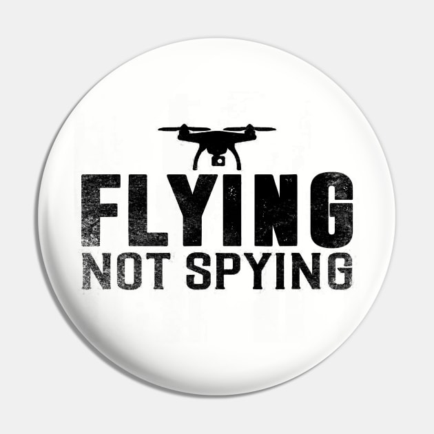 Flying Not Spying // Black Pin by Throbpeg