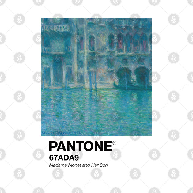 MONET PANTONE -Palazzo da Mula, Venice (1908) by Claude Monet Poster by theartistmusician