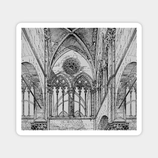 Medieval temple gothic arches Magnet