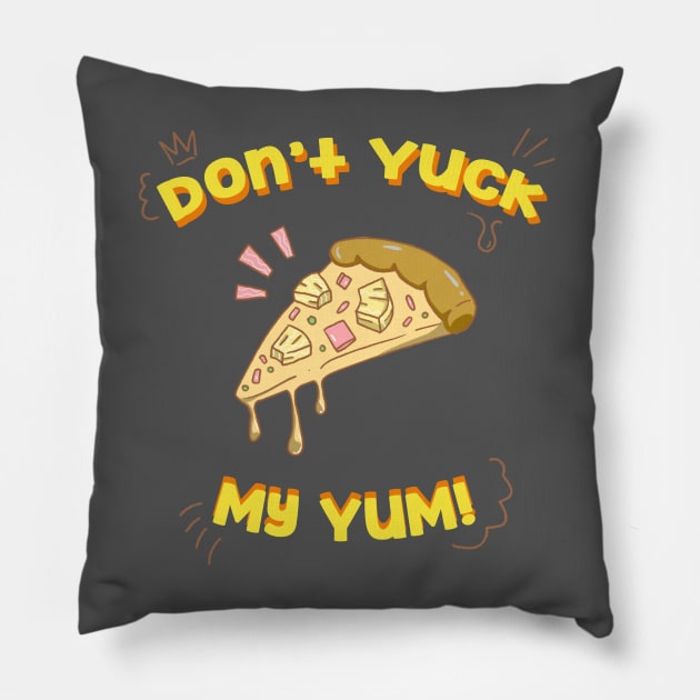 Pineapple on Pizza Pillow by NinjaKlee