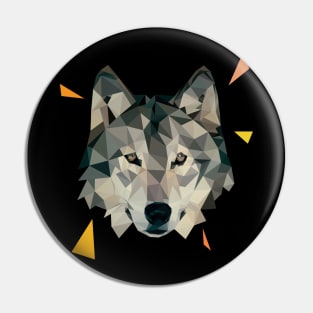 triangle wolf Pin