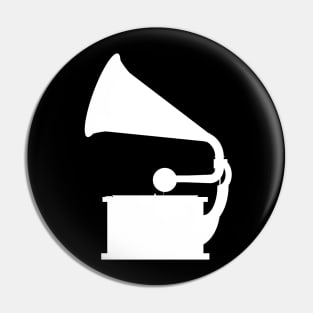 Phonograph (White) Pin