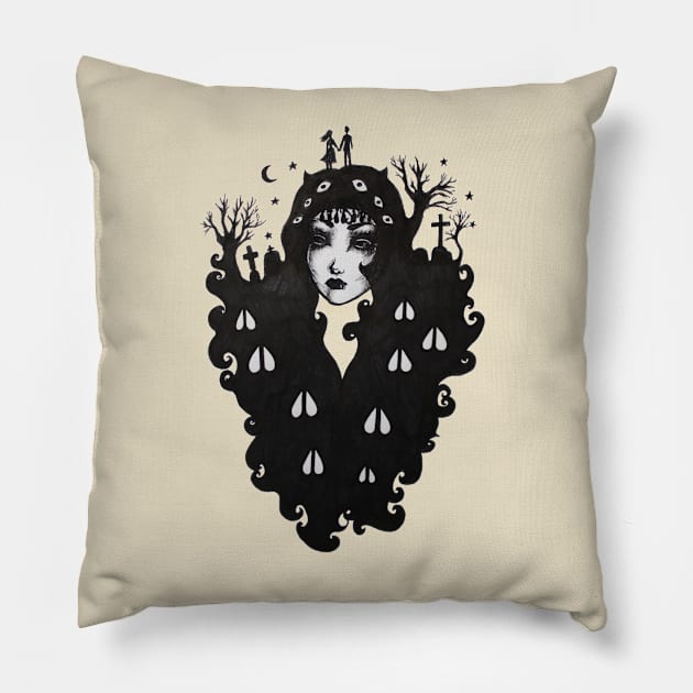 Night Song Pillow by pugapilla