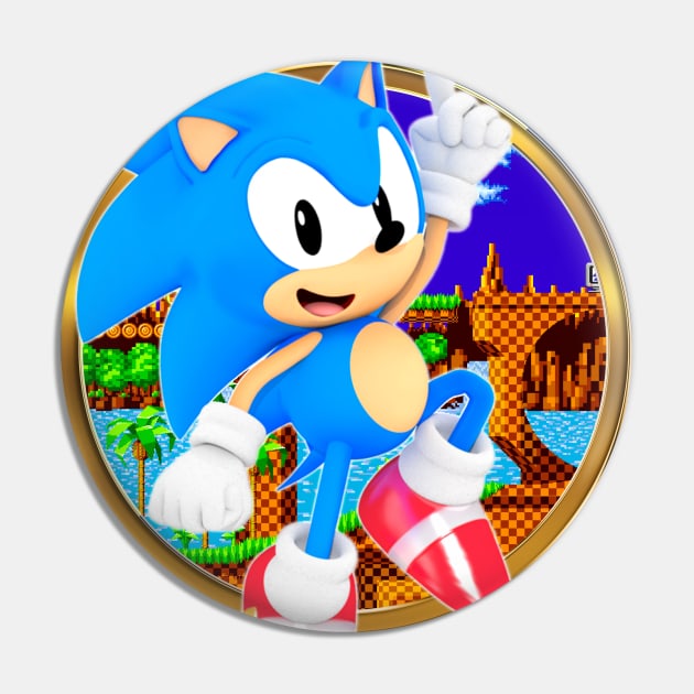 Sonic The Hedgehog Pin by Kmush