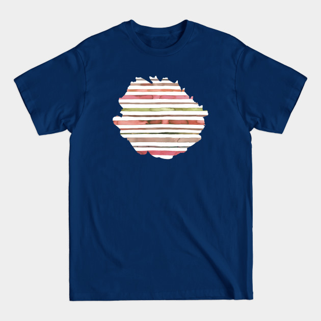 Nautical Sea Stripes Red green - Stripes - T-Shirt