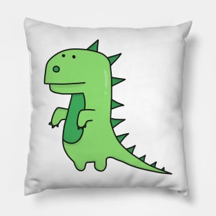 cute green t-rex dinosaur design Pillow