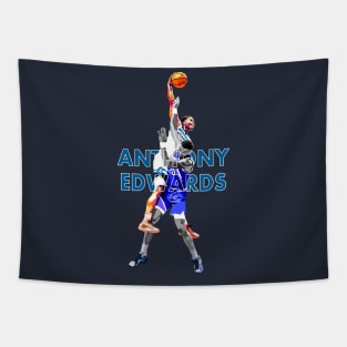 Anthony Edwards Dunk on John Collins WPAP Tapestry