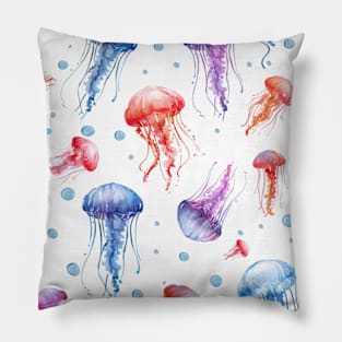 Colorful Jellyfish Pattern Pillow