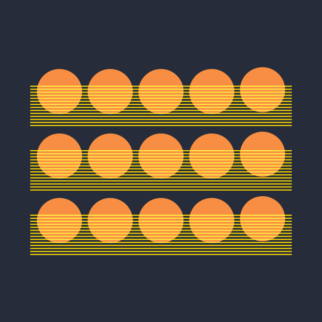 Minimalist Abstract Shapes and Lines in Yellow by ApricotBirch