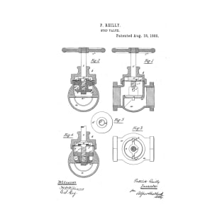 Stop Valve Vintage Retro Patent Hand Drawing Funny Novelty Gift T-Shirt