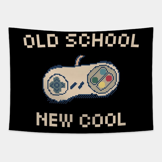 Old School, New Cool" 8-Bit Pixel Art Super Nintendo Controller Tapestry by pxlboy