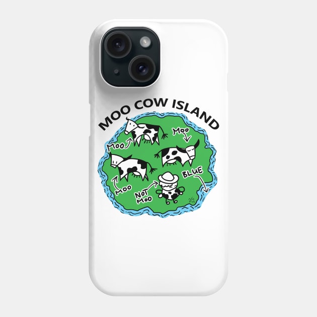 Moo Cow Island Map Phone Case by JonGrin